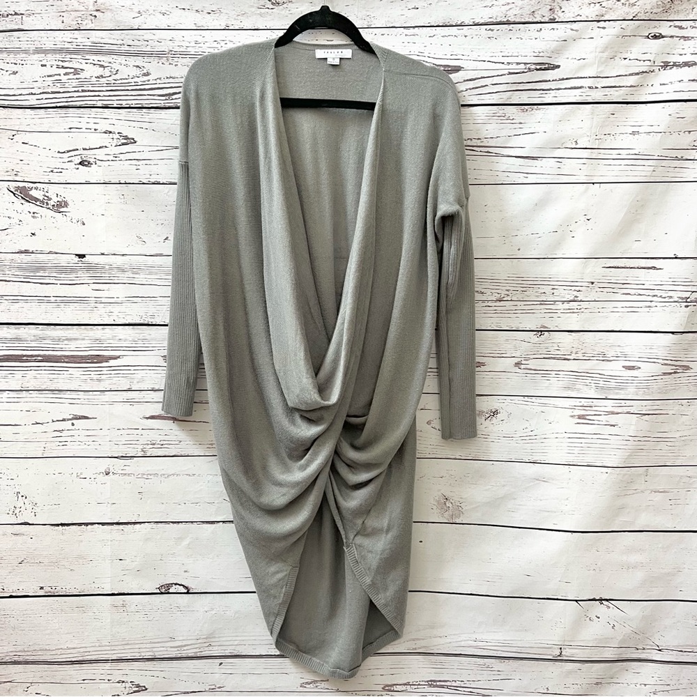 Favlux Wrap Sweater Knot Front Gray Small